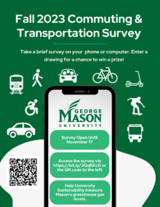 Fall 2023 Commuting & Transportation Survey flyer