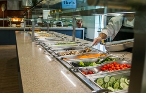 Opening day at George Mason University's newly renovated dining hall Ike's. Photo by Craig Bisacre/Creative Services/George Mason University