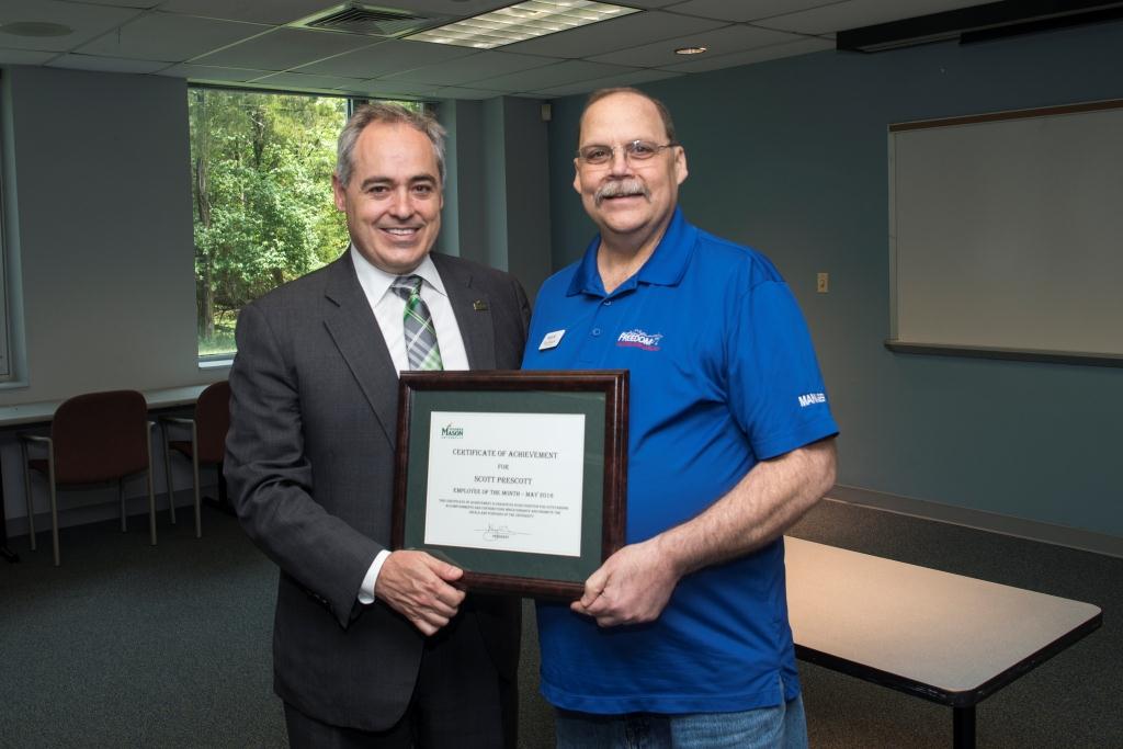 Employee of the Month, Scott Prescott, manager, Freedom Aquatic & Fitness Center. Photo by Creative Services/George Mason University