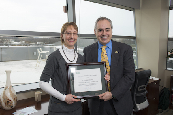 Jennifer Sturgis, Assistant Director, Krasnow Institute for Advanced Study, is Employee of the Month for January, 2016. Photo by Evan Cantwell/Creative Services/George Mason University